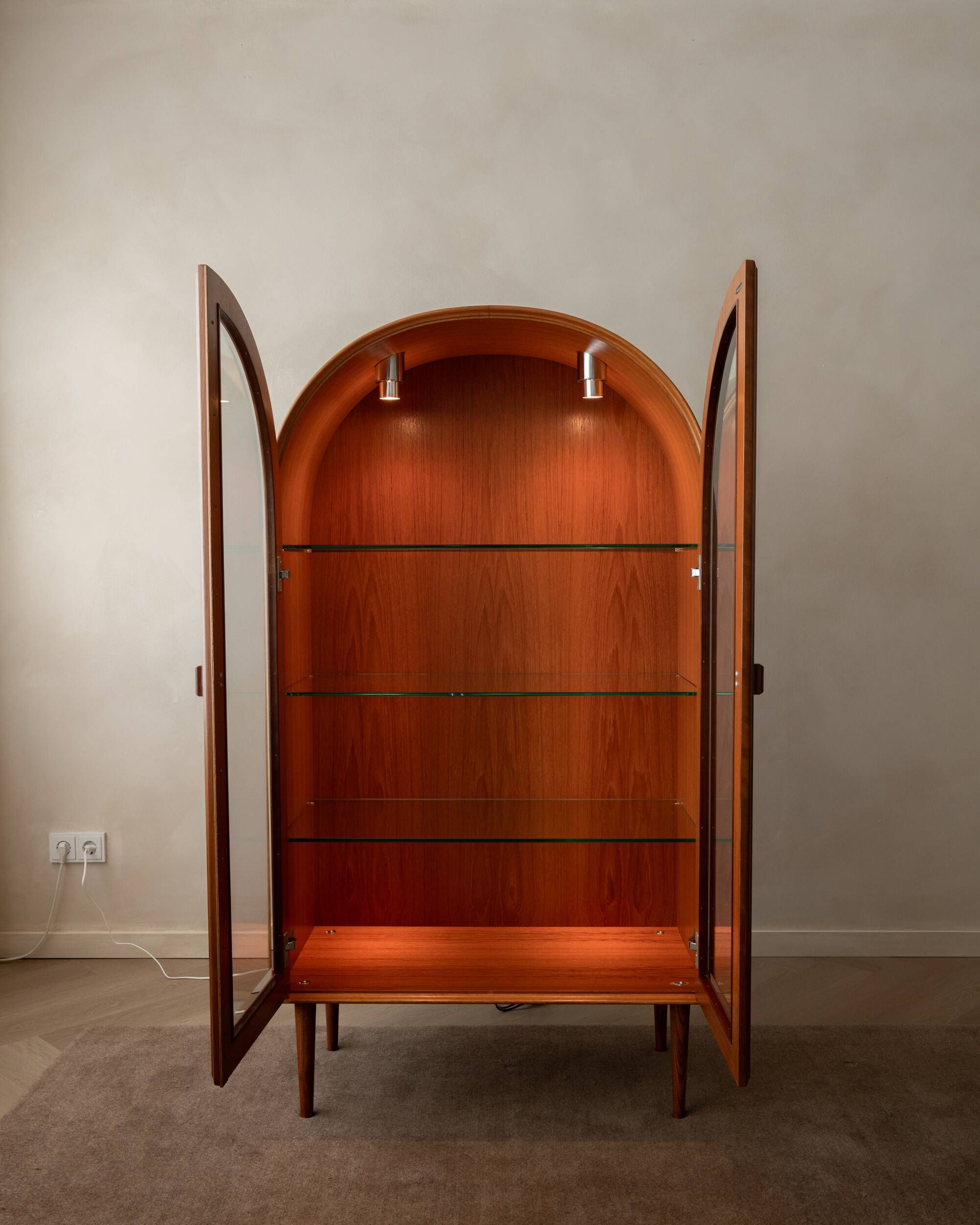 Mid Century Arched Display Cabinet by Brinkmann, 1980s