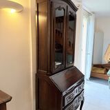 Display secretary in cherry wood, Louis XV style.