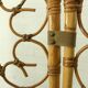 Vintage rattan room divider – ornate folding screen (1970s)