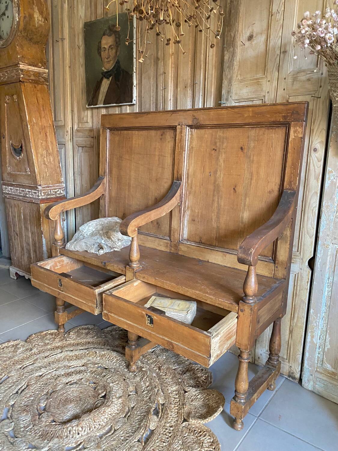 Old church bench