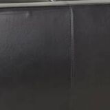 Canapé en cuir noir Roche Bobois