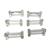 6 vintage glass knife holder year 60