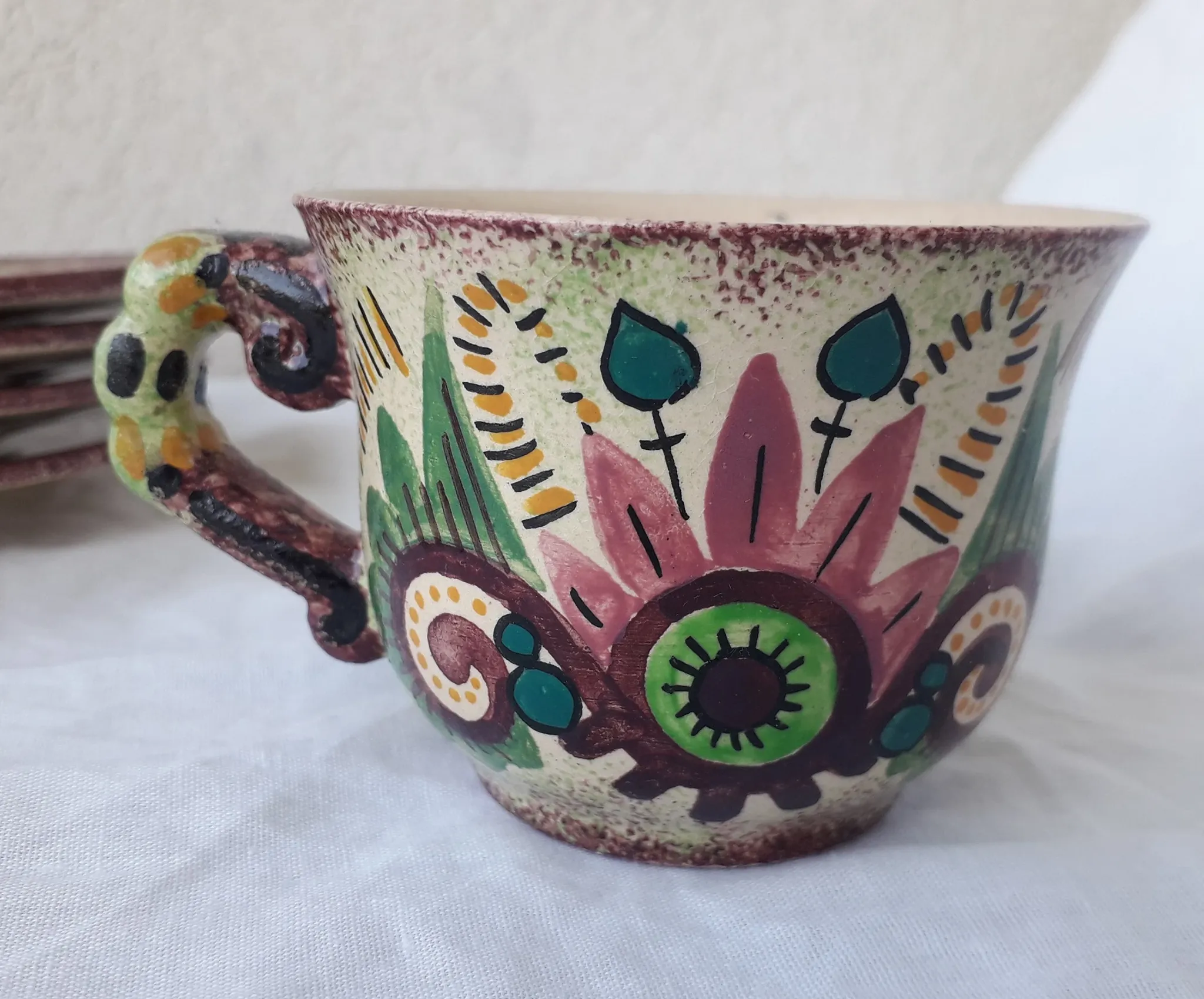 Quimper faience mugs