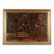 Peinture ancienne à sujet religieux, huile sur toile, XVIIe siècle