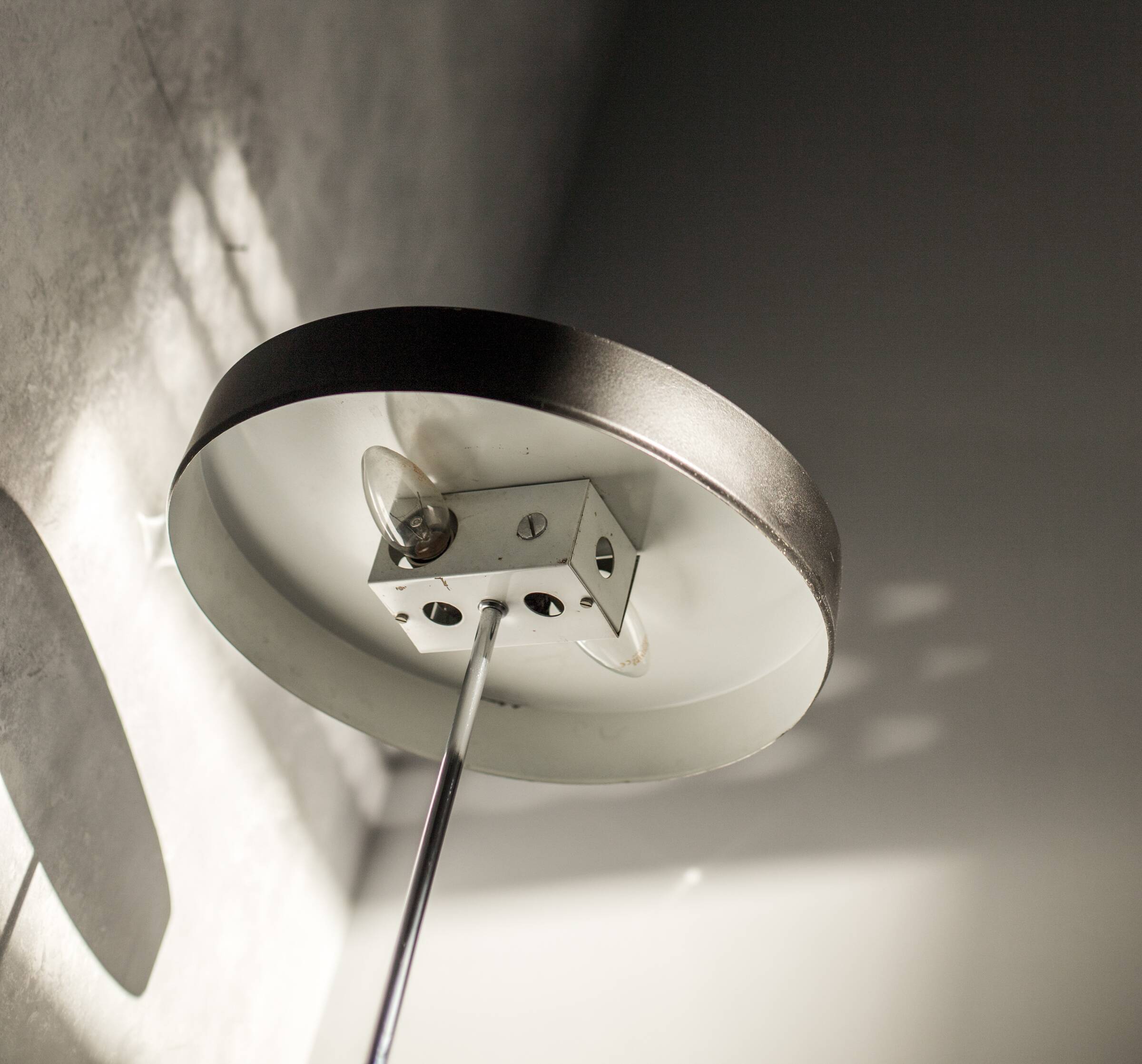 Vintage Bauhaus lamp attributed to Kaiser Leuchten by Boulanger, 1960