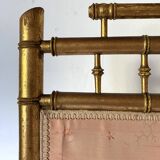 Fire screen, 19th century bamboo-style fireplace screen