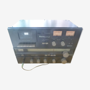 Ensemble hi-fi Azuki system 40 ampli, tuner et lecteur cassette vintage