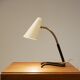 Table lamp in cream painted metal & brass, 1950