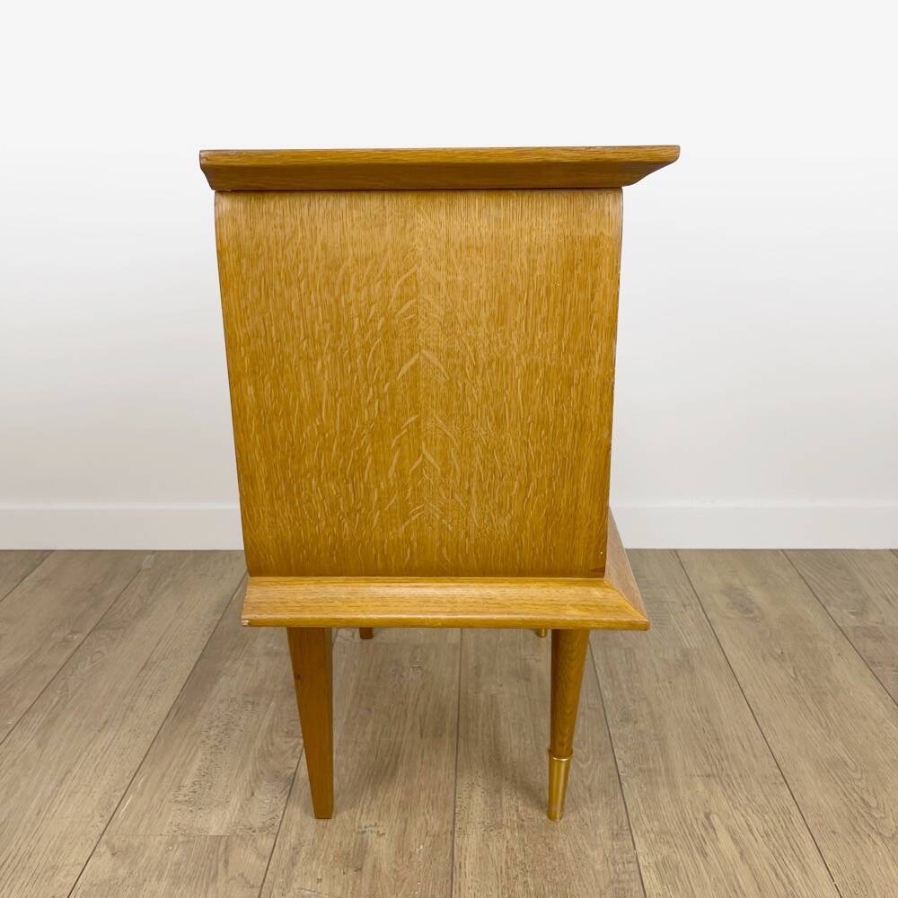 Large mid-century design wooden bedside table