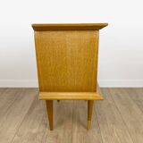 Large Mid-century design wooden bedside table