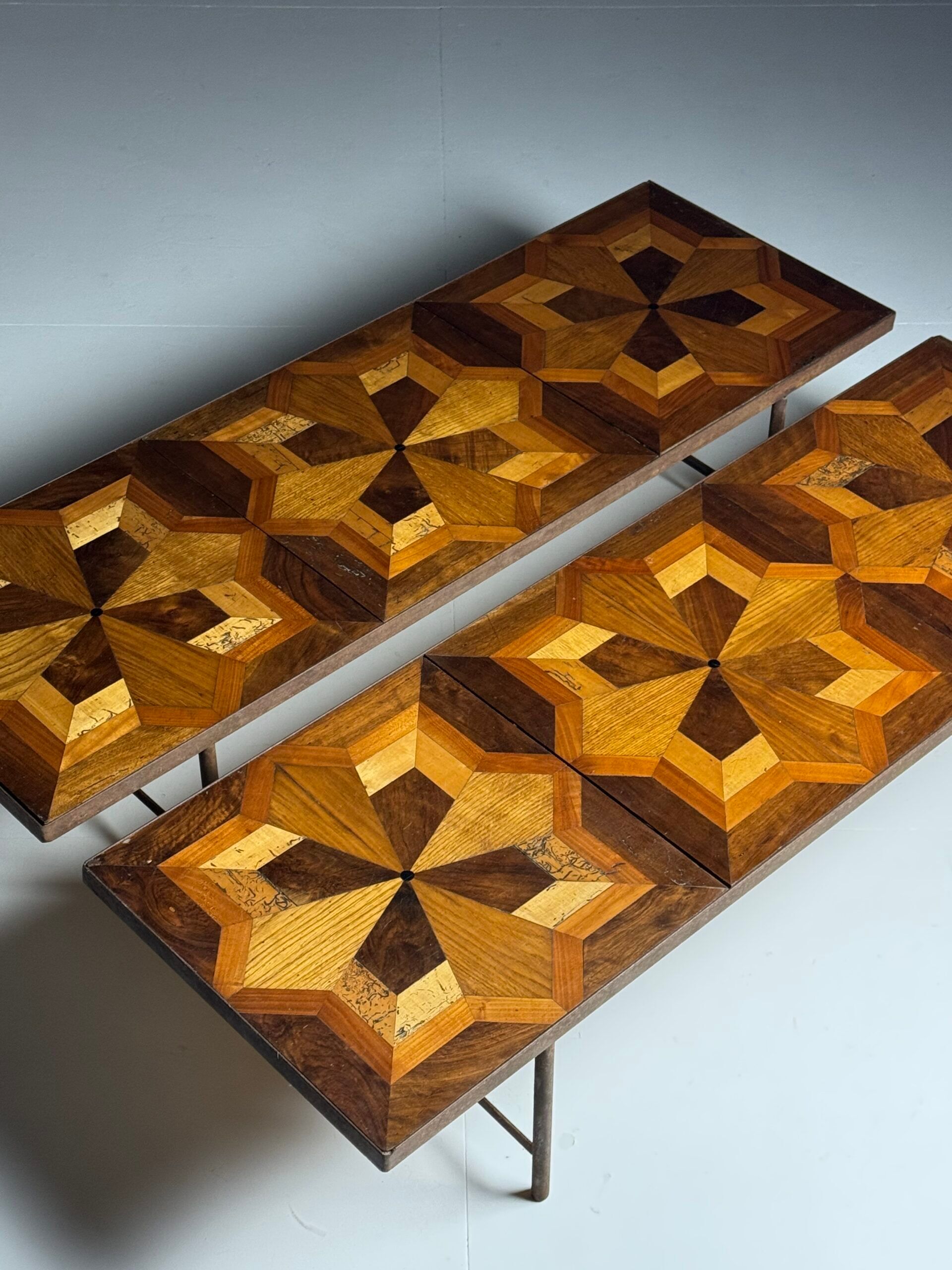 Tables basses en marqueterie (ensemble) 19e siècle