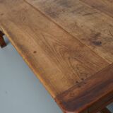 Antique elm 19th century french rustic farmhouse dining table