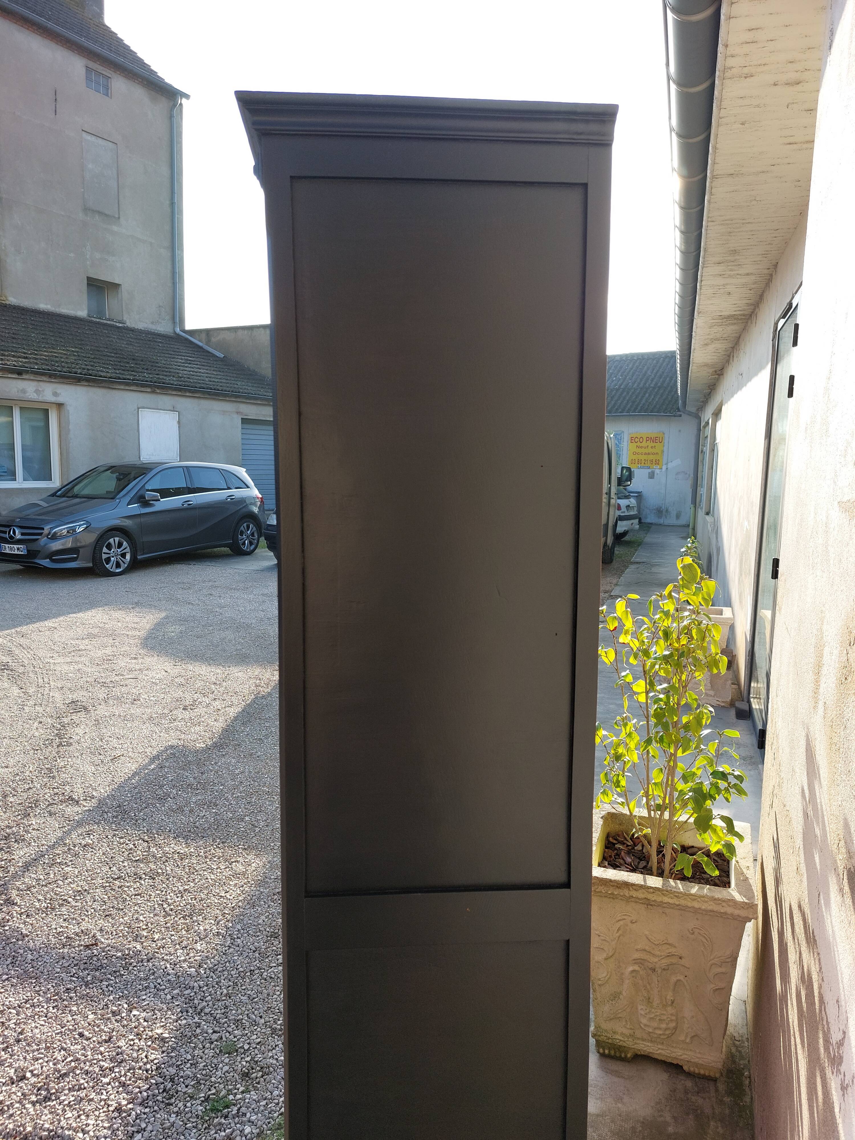 Parisian antique black patinated showcase