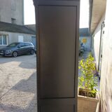 Parisian antique black patinated showcase