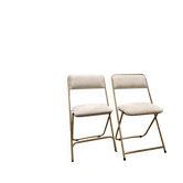 Set of 2 Lafuma Chantazur folding chairs – Beige corduroy – Vi