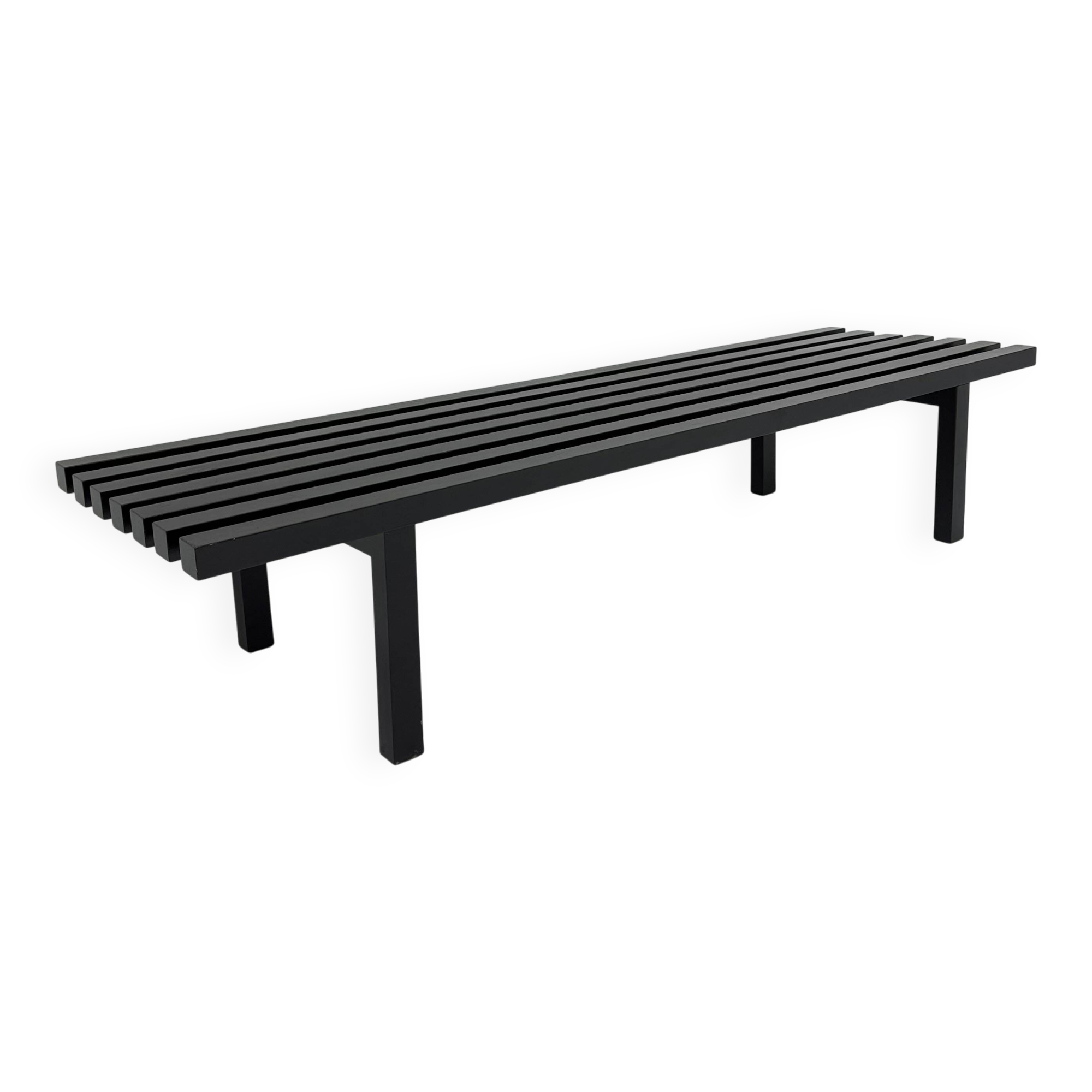 Mid-century slatted wooden bench Martin Visser style , 1970’s