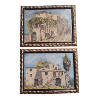 Pair of oil paintings