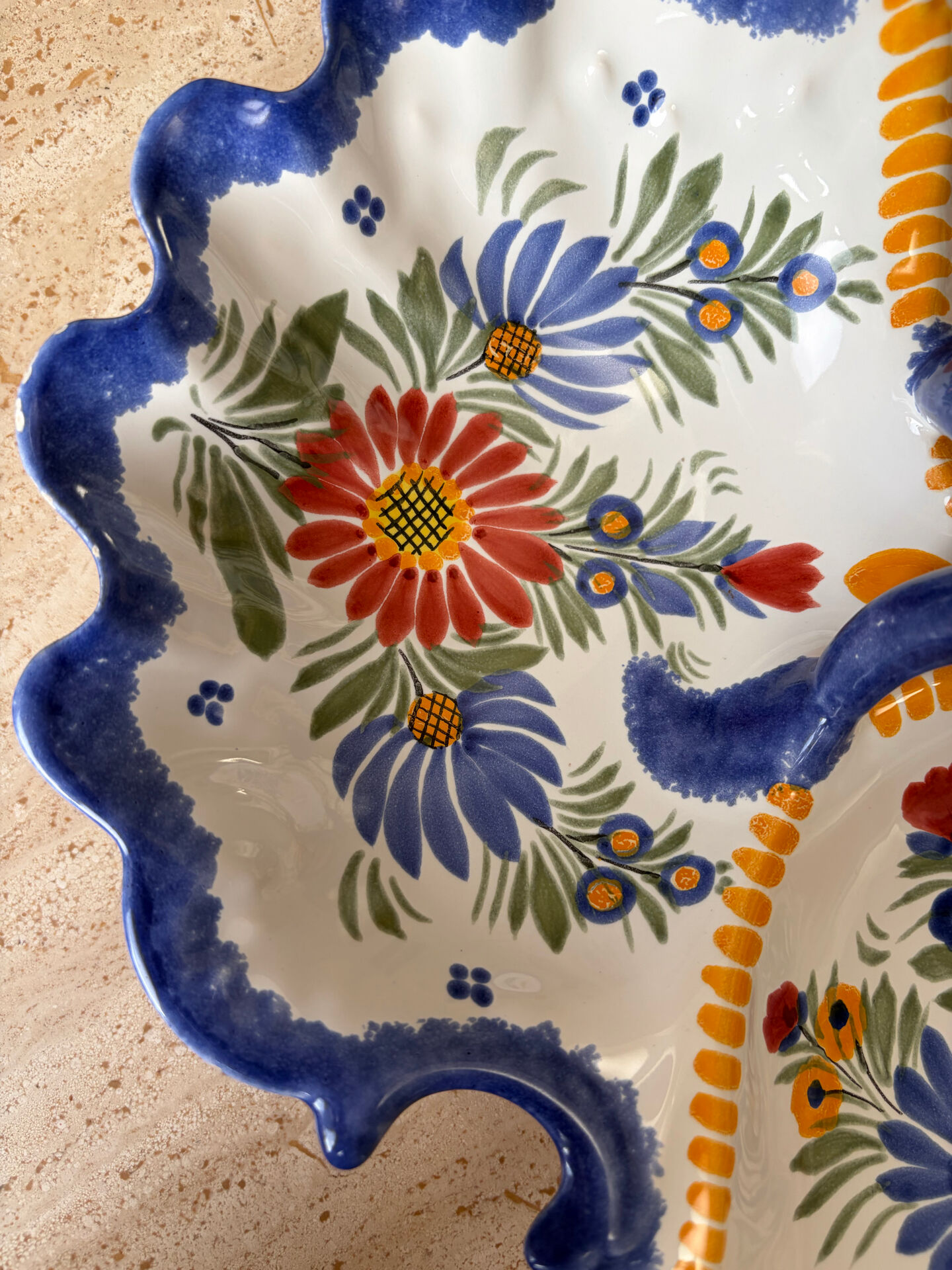 Henriot Quimper faience serving plate