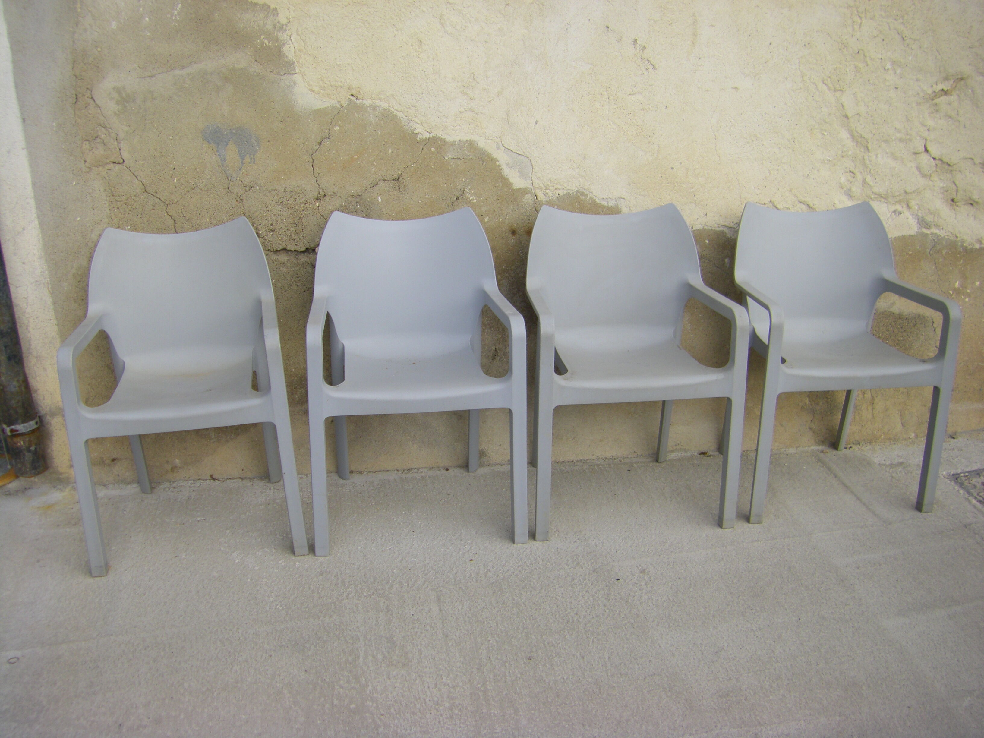 Series of four Siesta brand chairs
