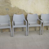 Series of four Siesta brand chairs