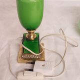 Glass and bronze table lamp, Spain, 1950