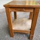Vintage solid wood square farmhouse stool