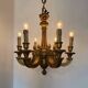 Lustre chandelle bois sculpté années 60