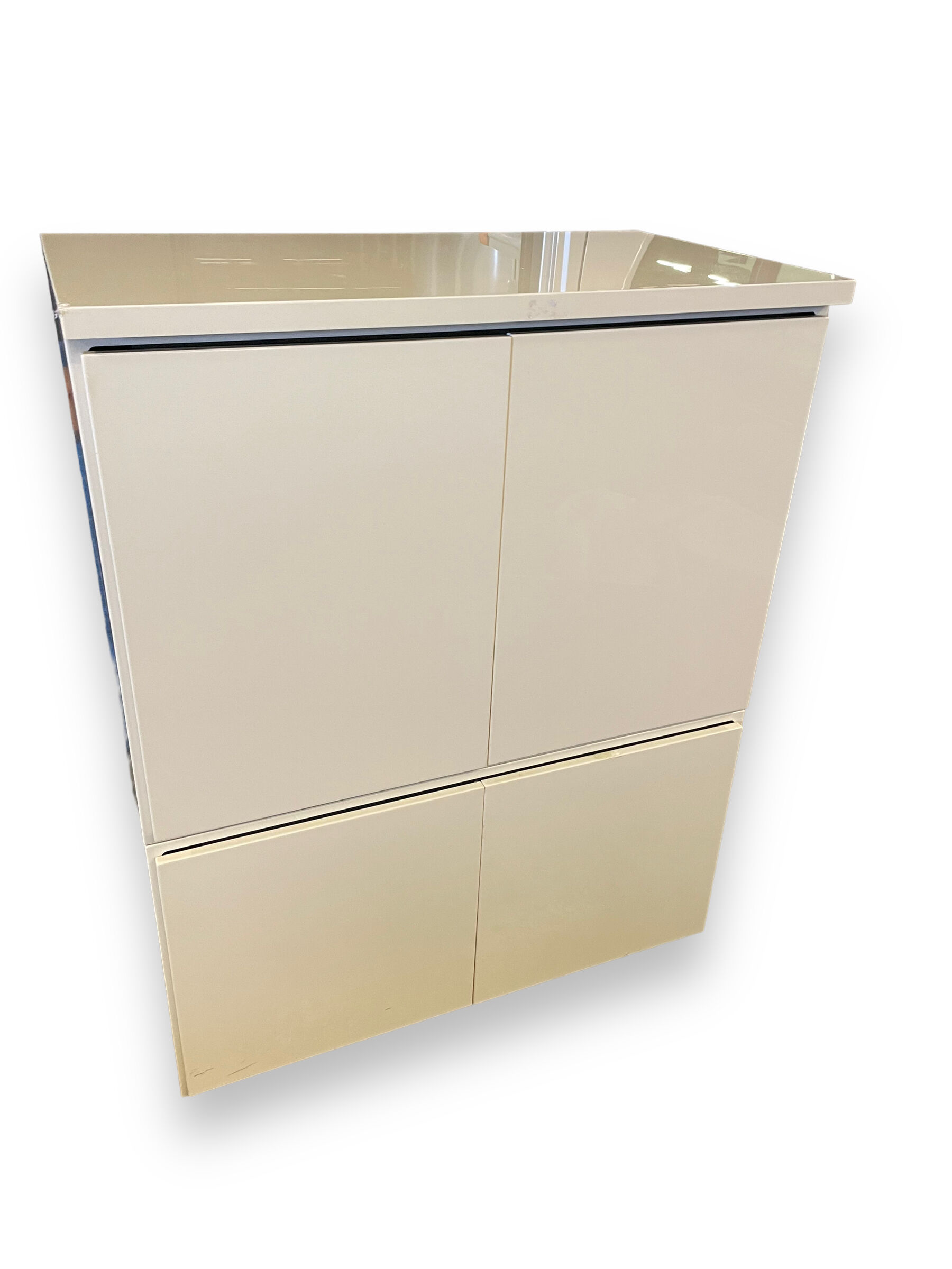 David Lange white lacquered wooden furniture