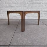 Smoked plexiglass side table