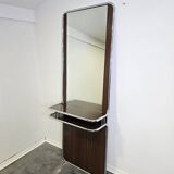 Miroir BAUHAS des années 70 en noyer