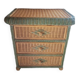 Commode osier/rotin/bois