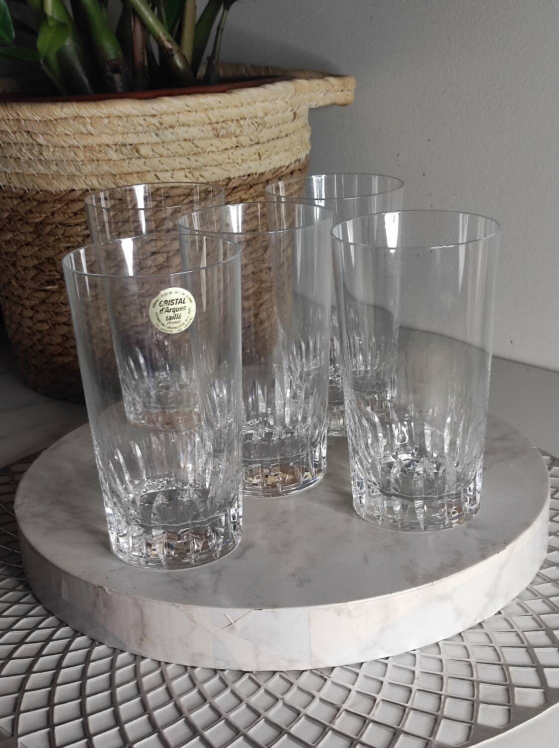 Cut Arques crystal glasses