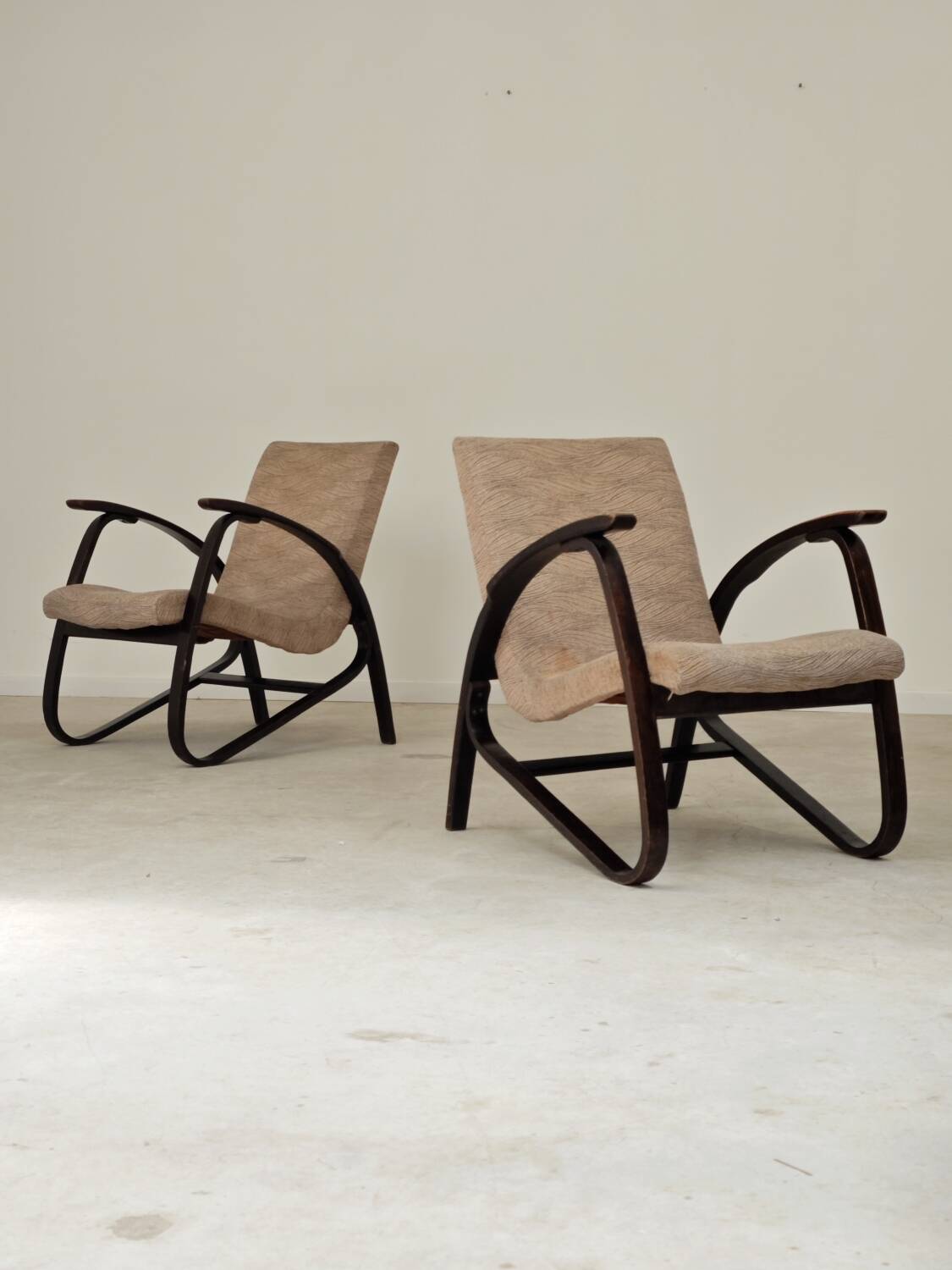 Pair of Art Deco armchairs by Jan Vanek 1930