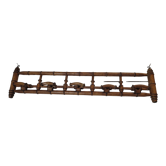 Porte manteau bois bambou 5 patères, 106cms de L