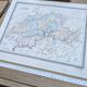 Switzerland, old map, printed in 1852. Authentic.