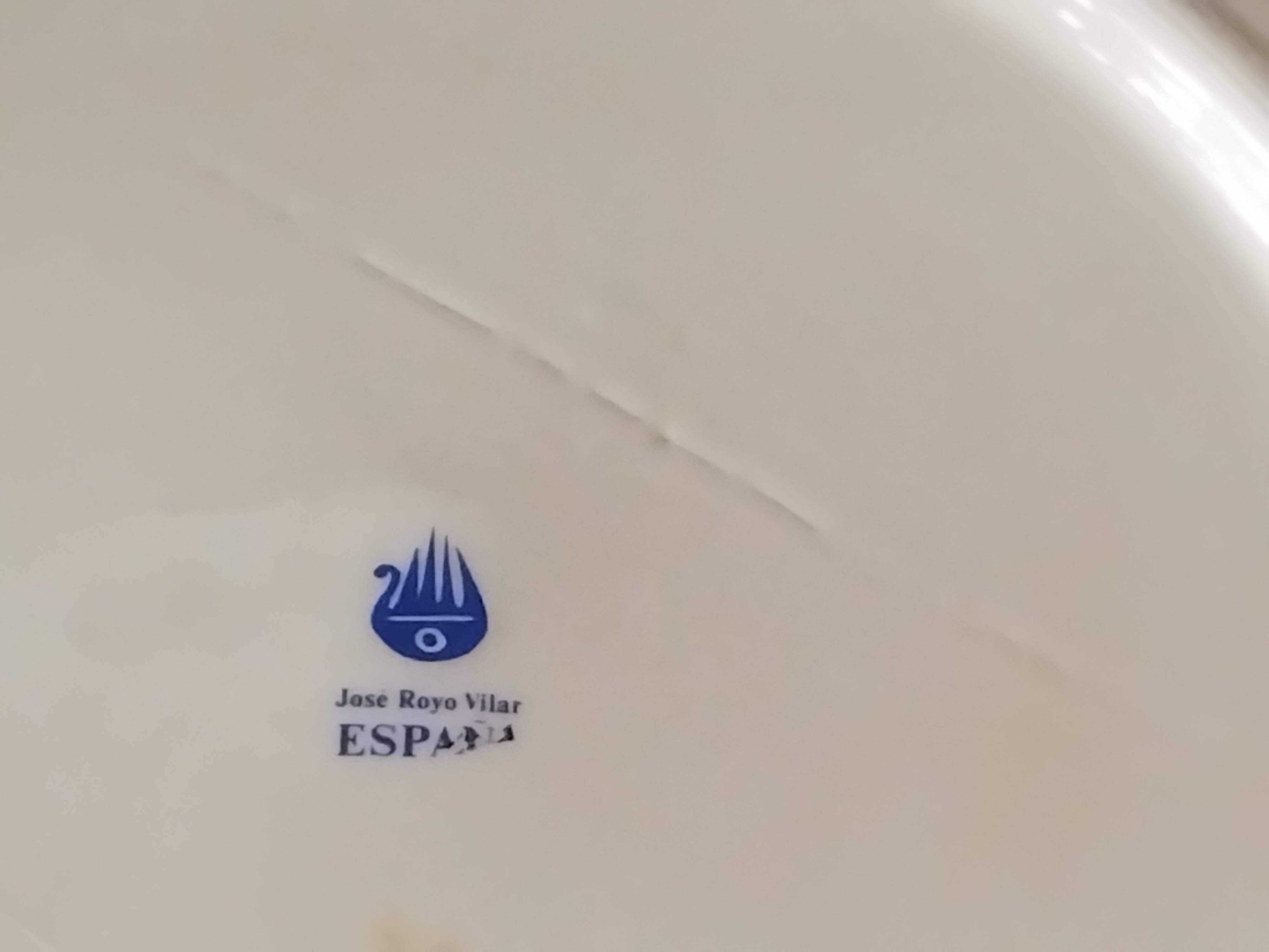 Decorative Floral Plate by Jose Royo Vilar, Spain