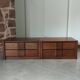 Pair of vintage Scandinavian design modules, bedside table, chest of drawers, sideboard, table.