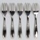 10 Christofle Alfénide Saigon model dessert forks in silver-plated metal.