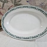 Oval Longwy earthenware dish
