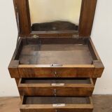 Side table in walnut and veneer, work of the late nineteenth century