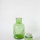 Green bubbled glass carafe 1970