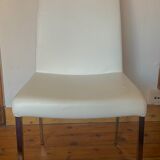 Set of 8 chairs design Cattelan leather and chrome