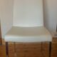 Set of 8 chairs design Cattelan leather and chrome