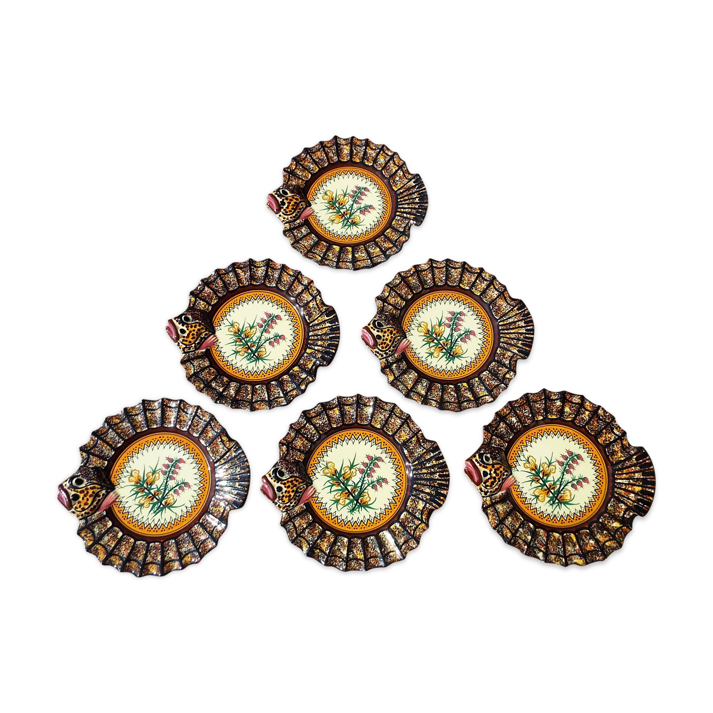 Set of 6 plates Quimper Henriot