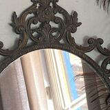 Vintage Italian brass mirror