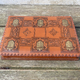 Vintage box faux leather re-dusted patterns blasons Flowers of Lys