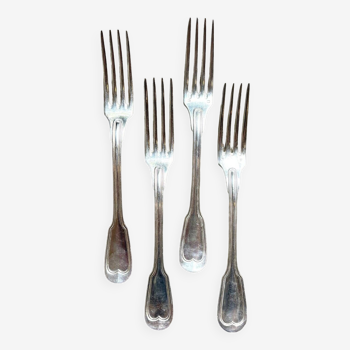 4 silver-plated forks