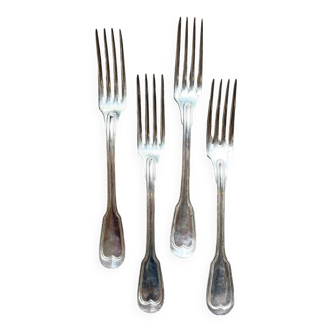 4 silver-plated forks