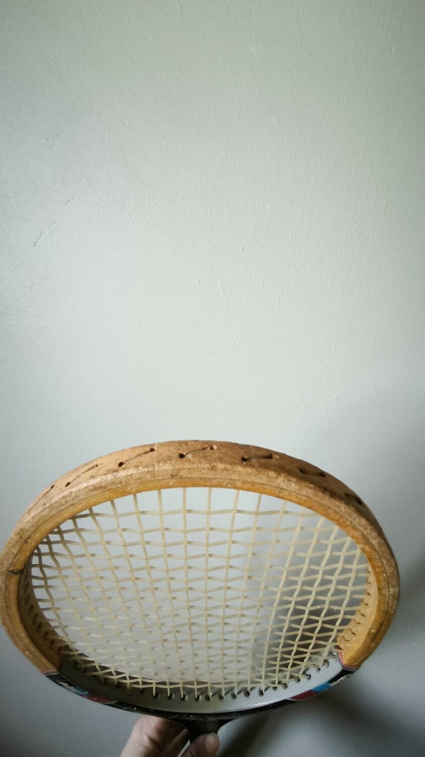 Vintage wooden tennis racket Ace Two Sport 2000