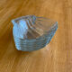 Set of 6 pyrex glass scallops